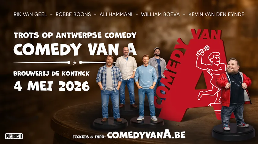 Comedy van A: Antwerpse comedians toeren vanaf 4 mei