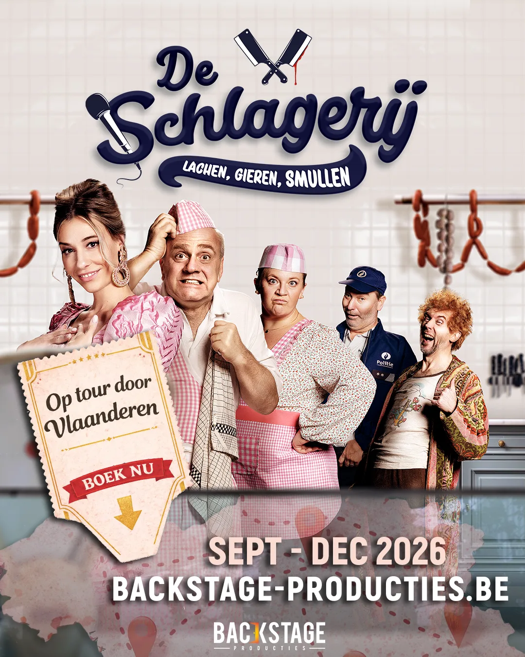 De Schlagerij cast op podium