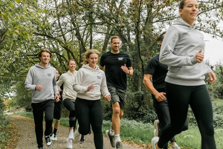Bloesemtrail groepje lopers