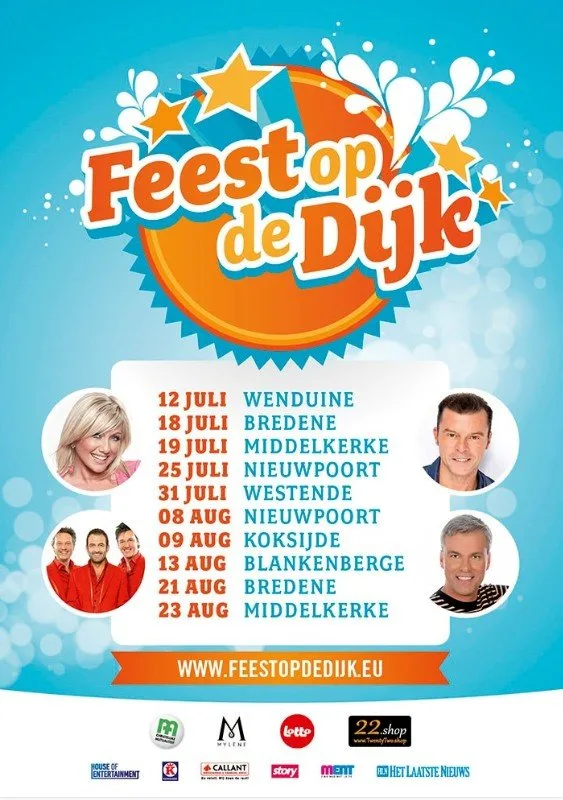 Feest op de dijk met verschillende Vlaamse artiesten