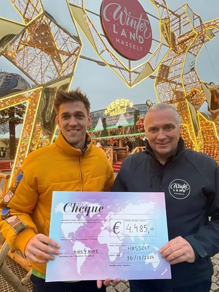 Winterland Hasselt schenkt 4.485 euro aan Kids4Kids en sluit 16de succeseditie af met ruim 650.000 bezoekers
