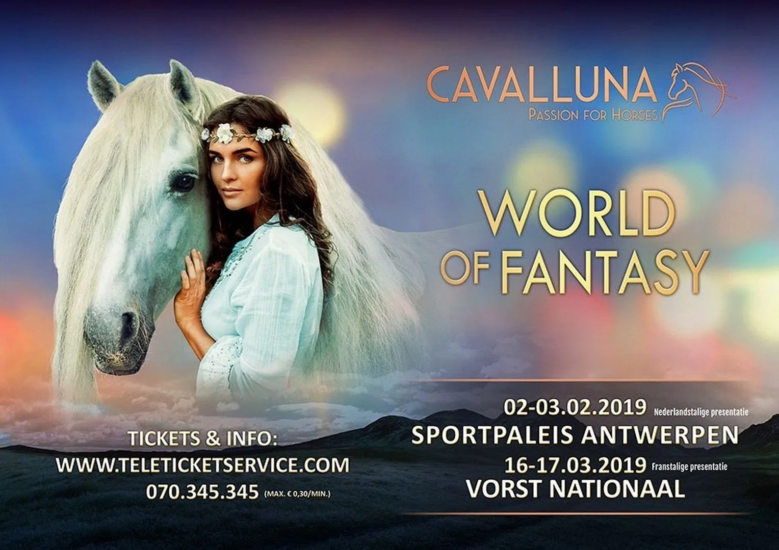 Cavalluna komt met nieuw World of Fantasy naar het Antwerps Sportpaleis en Vorst Nationaal.