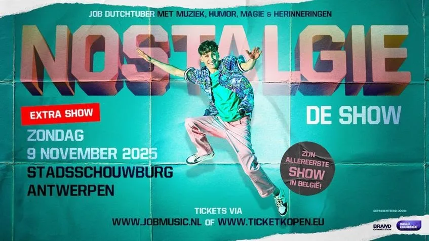 JOB online sensatie geeft Extra show in Stadsschouwburg Antwerpen