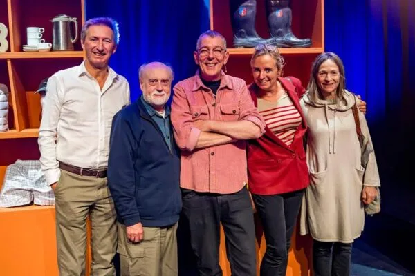 Herman Verbruggen met enkele collega's van FC De Kampioenen