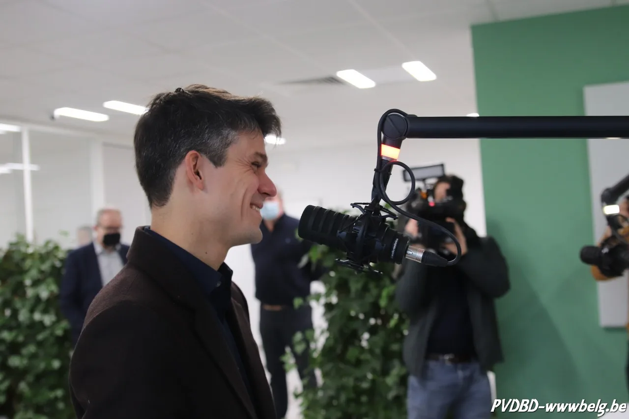 Benjamin Dalle op bezoek bij radio Rand