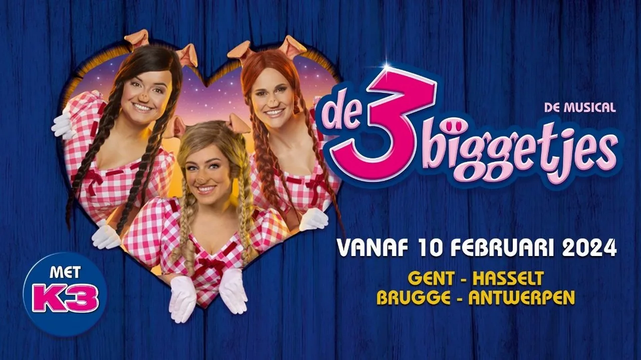 K3 met nieuwe videoclip de 3 biggetjes