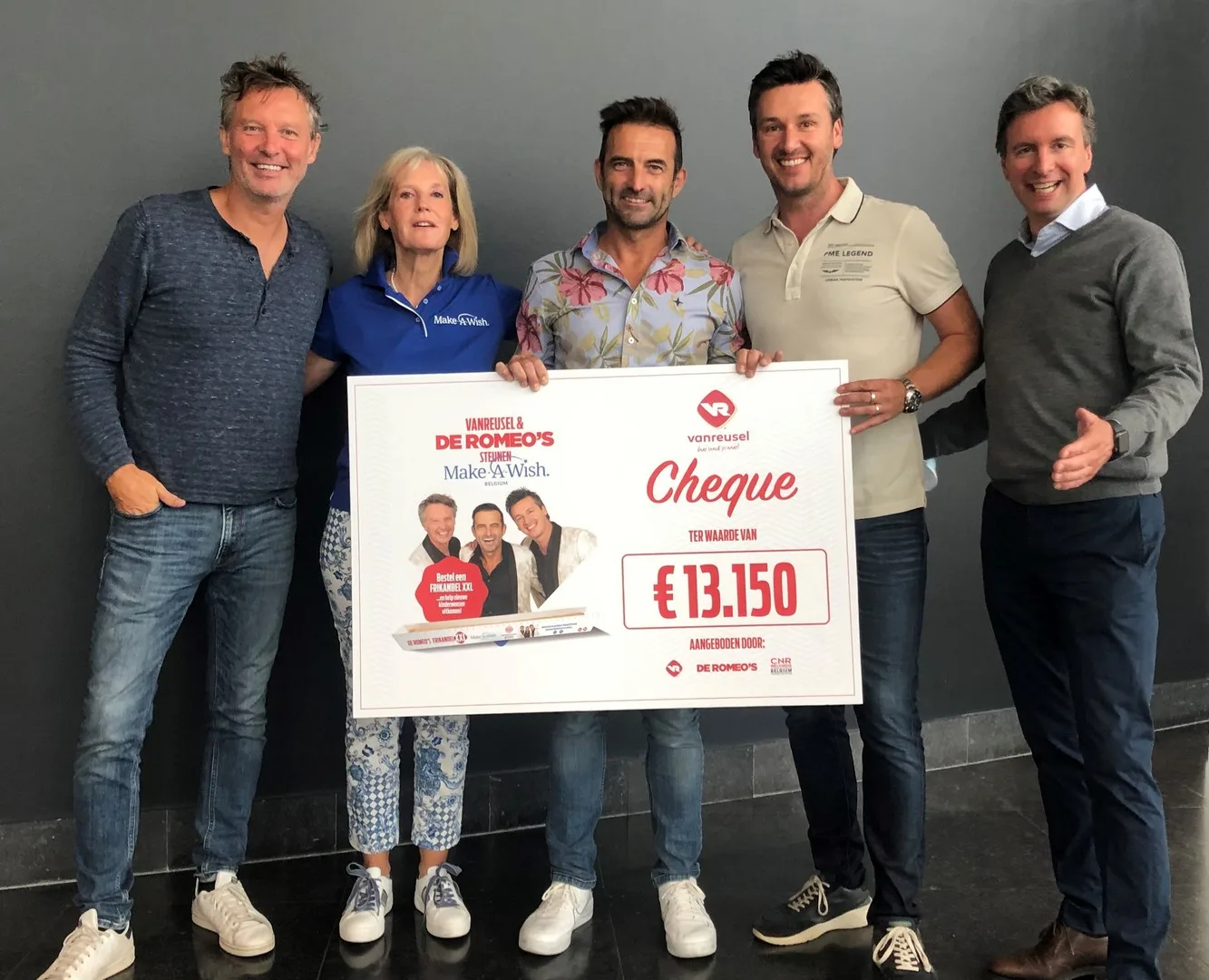 De Romeo’s schenken 13.150 euro aan Make-A-Wish
