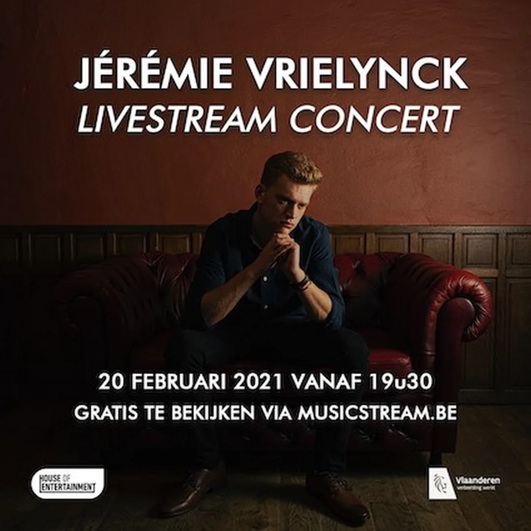 Jérémie Vrielynck geeft gratis livestream op zaterdag 20 februari