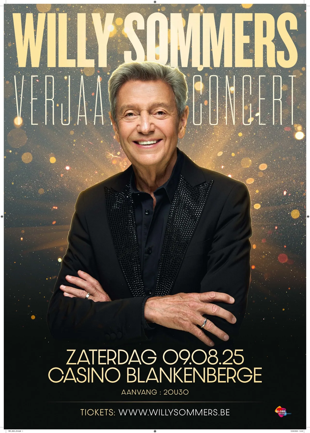Willy Sommers viert zijn verjaardag in het Casino van blankenberge op 9 augustus