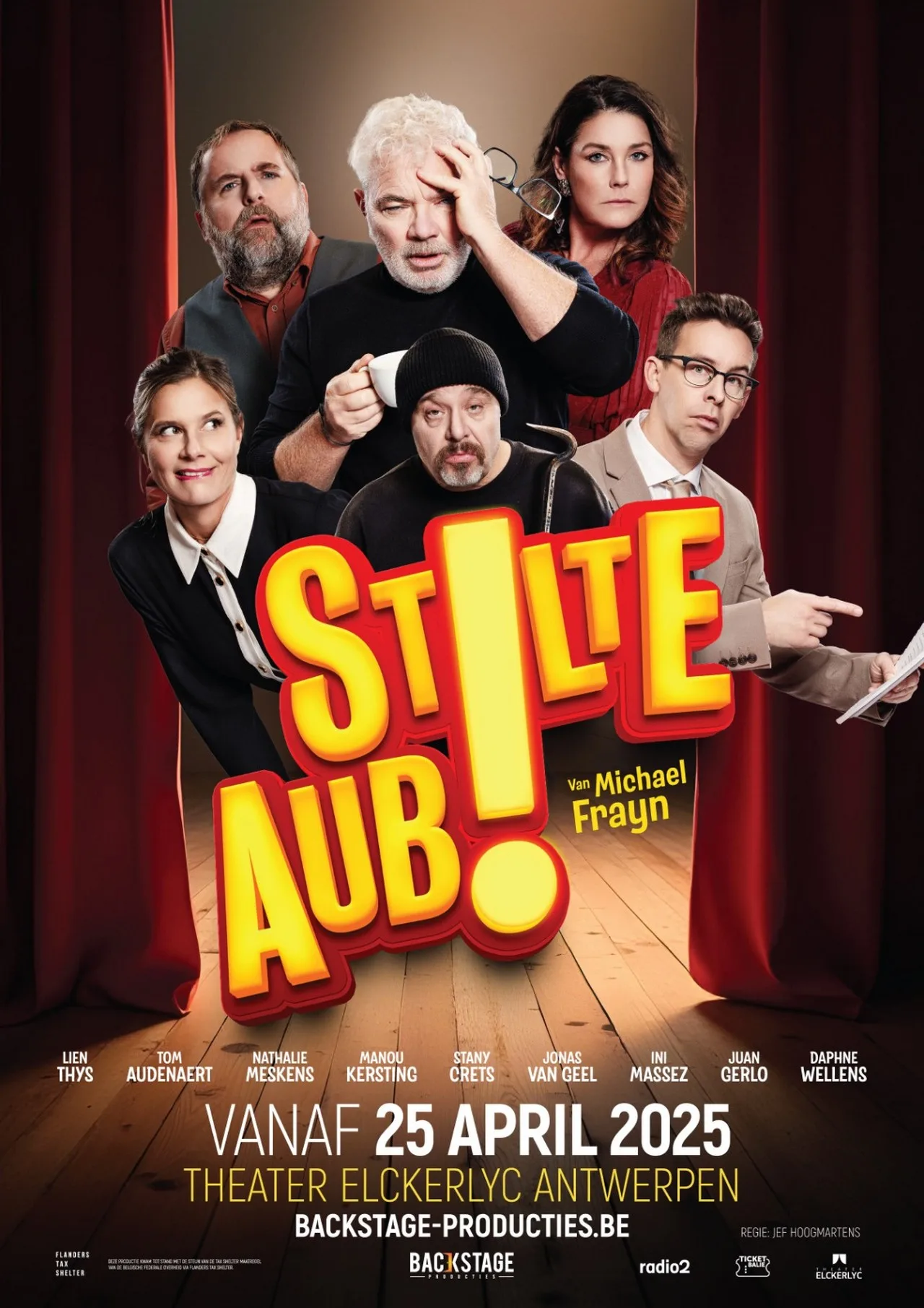 STILTE AUB! in decor volop bezig, technisch hoogstandje