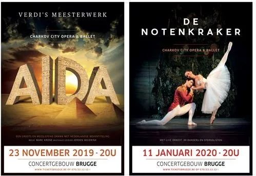 ‘Aïda’ (23/11) en ‘De Notenkraker’ (11/01) naar Concertgebouw Brugge.