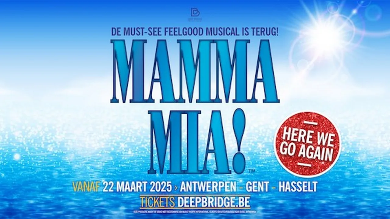Nathalie, Jan, Els en Dorian in ‘MAMMA MIA!'