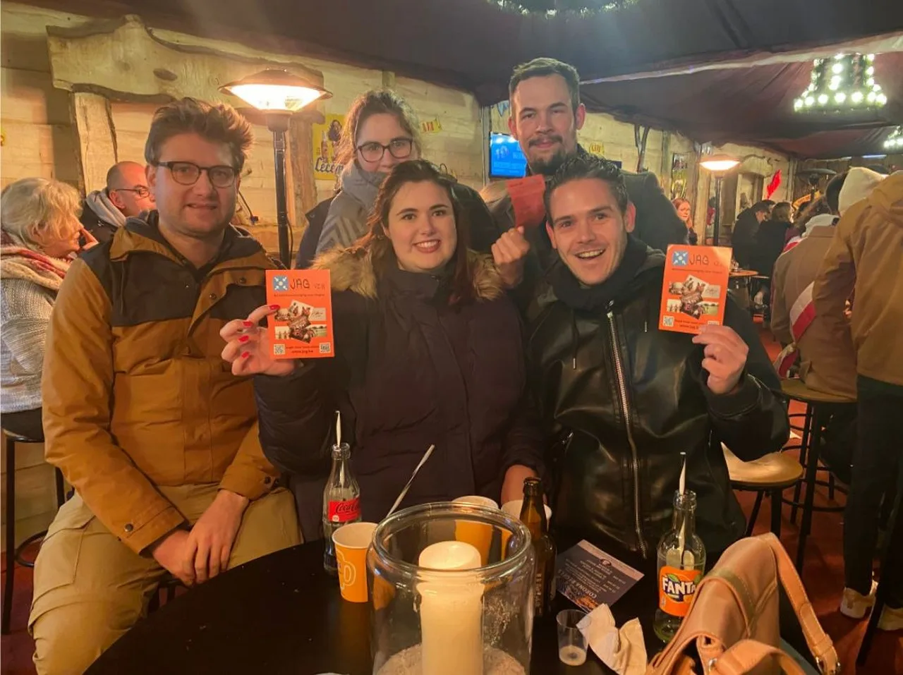 Singles genoten op en rond de ijspiste