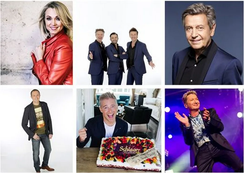 Schlagerfestival vereeuwigt De Romeo’s, Christoff, W. Sommers, Y. Segers, Laura L. en Bart K.