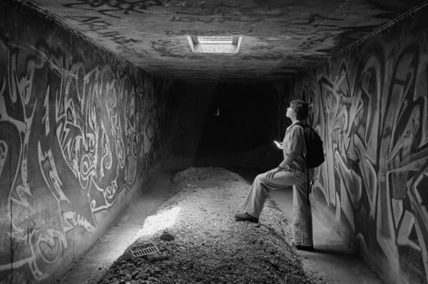 .doc Original Las Vegas persoon in tunnel z-w