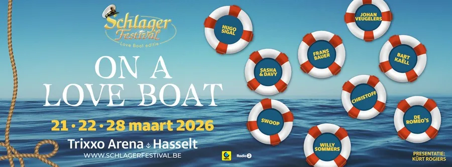 Het Schlagerfestival 2026 artiesten schepen in voor tv-spot