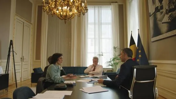 Eric Goens Blackstone ontvangst familie bij De Croo