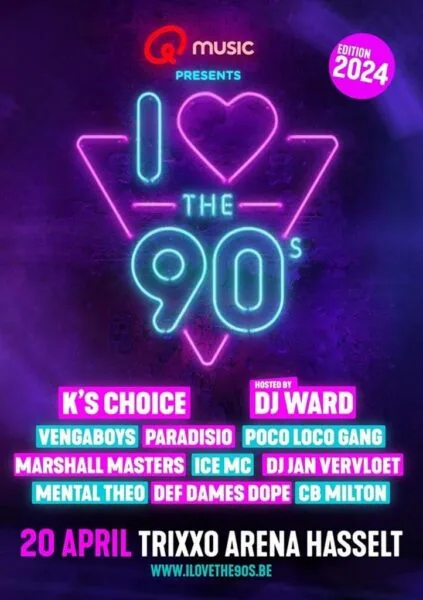 Affiche I Love The 90's 2024 podium