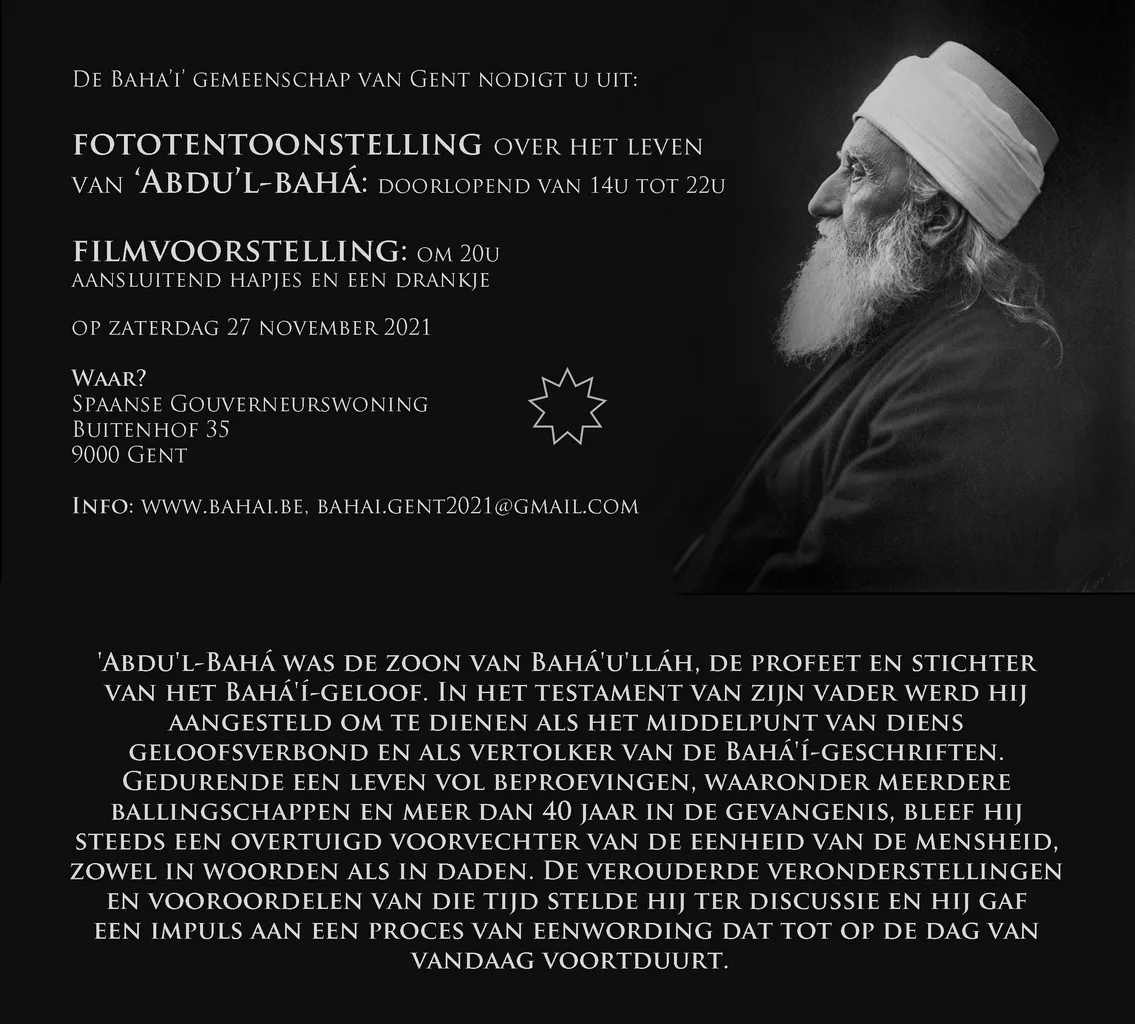 ‘Abdul-Bahá's leven in fototentoonstelling