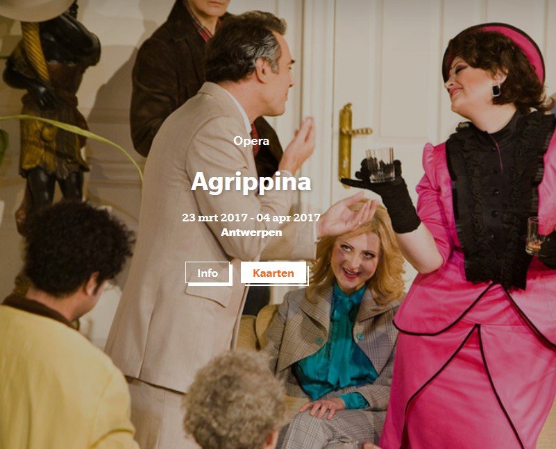 Opera Vlaanderen nu ook voor mensen met een visuele beperking - agrippina