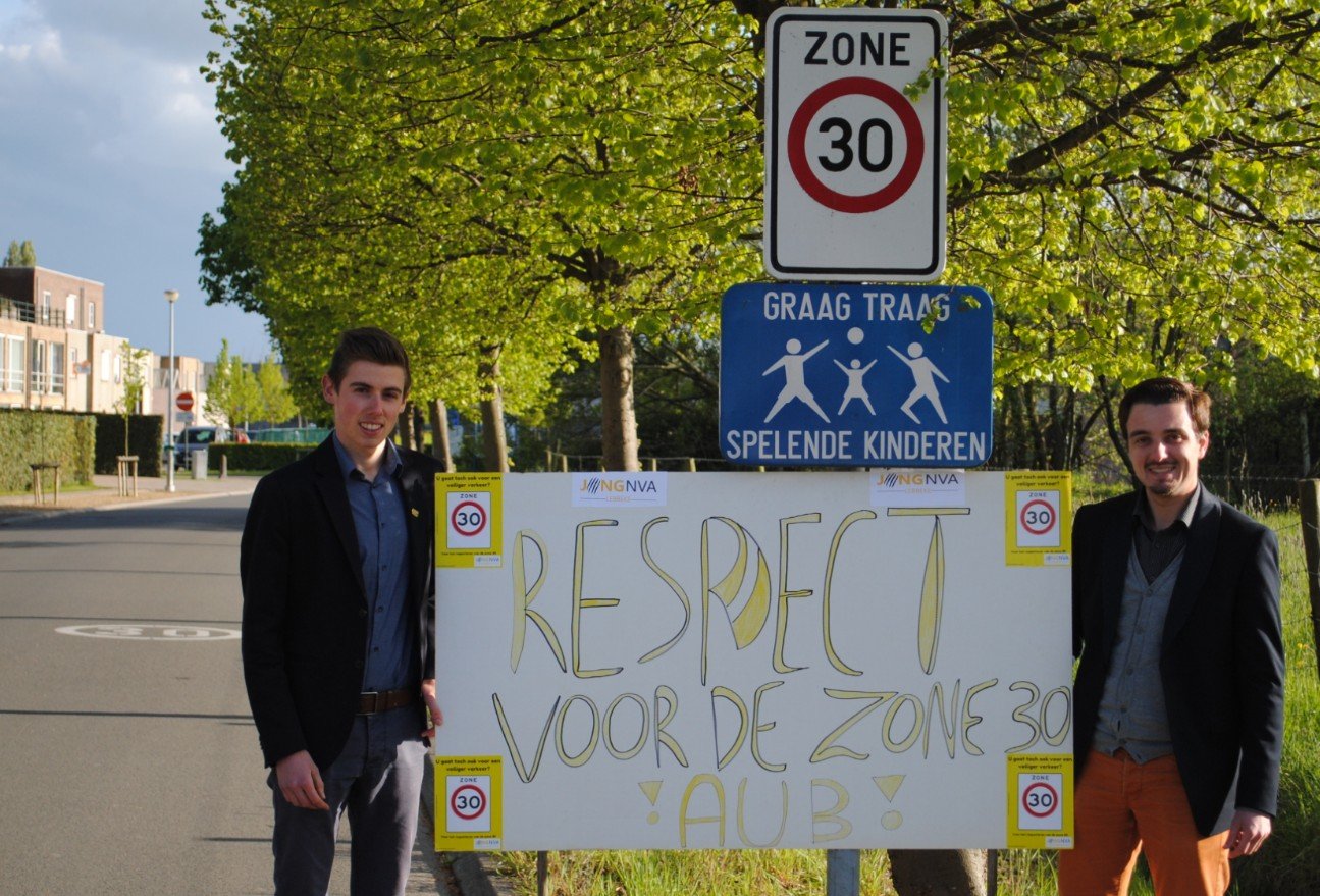 Jong N-VA Lebbeke voor een veiliger verkeer - lebeke zone 30