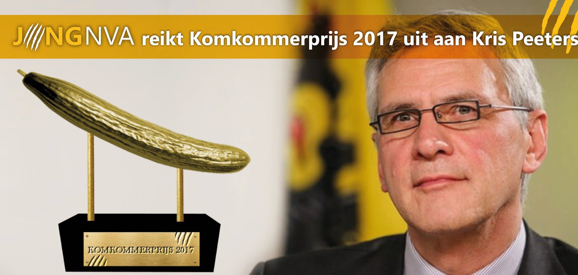 Jong N-VA reikt Komkommerprijs 2017 uit aan Kris Peeters - kris peeters