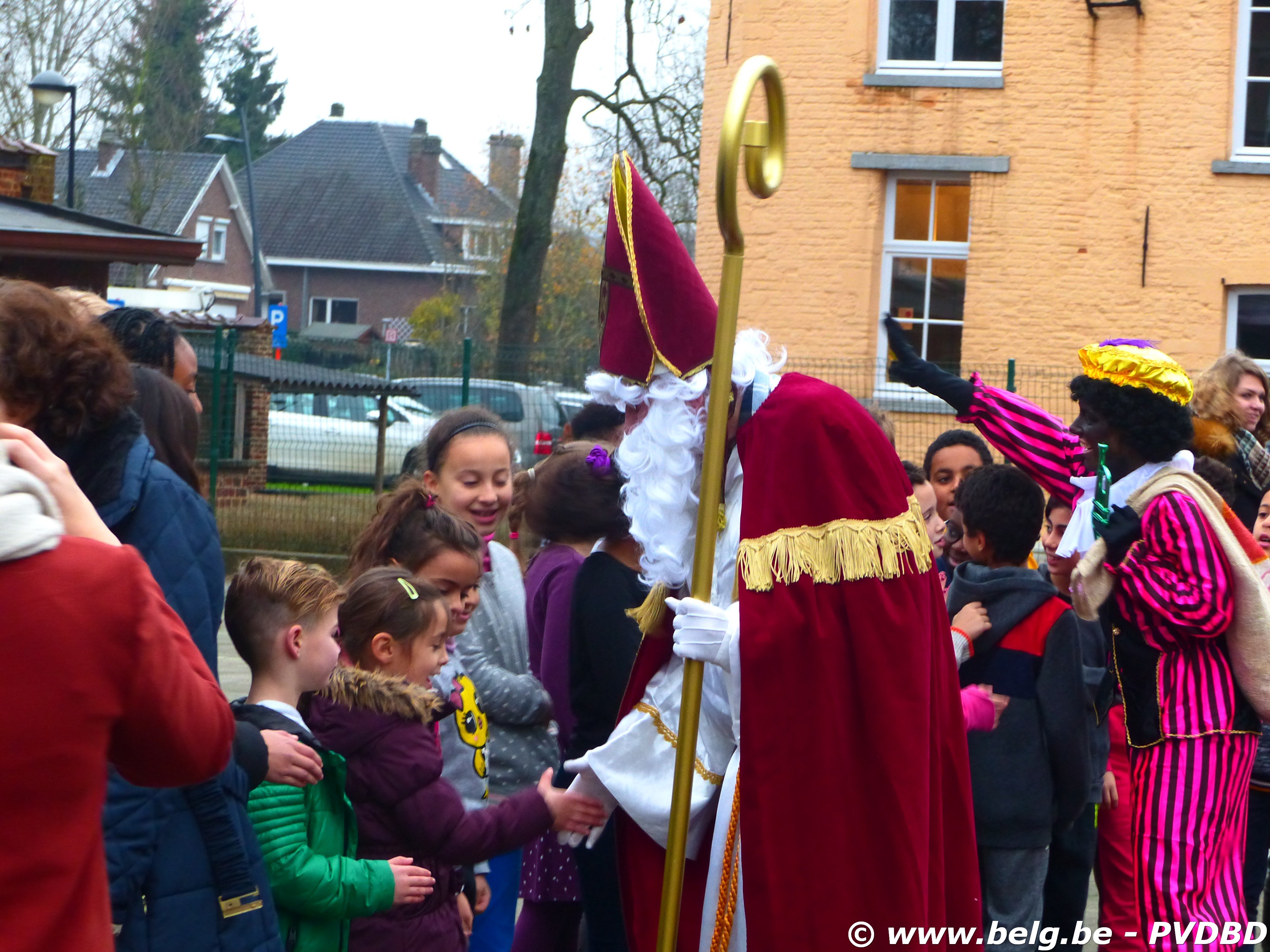 Jan Ruusbroec school verwelkomen Sint en Piet - P1110628