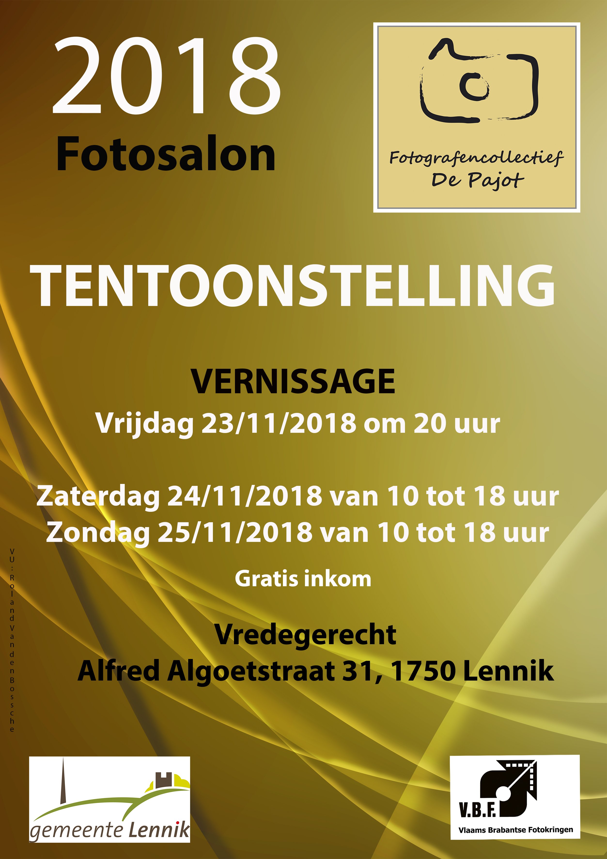 Het Fotografencollectief “DE PAJOT” stelt tentoon - Ontwerp affiche fotosalon 2018