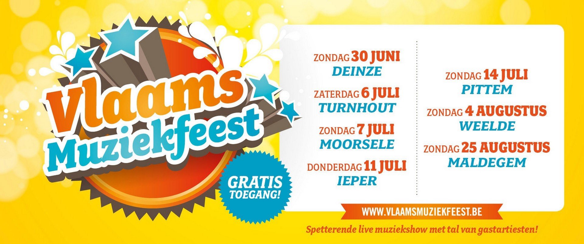 7de Vlaams Muziekfeest strikt o.a. De Romeo’s, Lindsay, Swoop en Jo Vally - Logo Vl. muziekfeest 2019