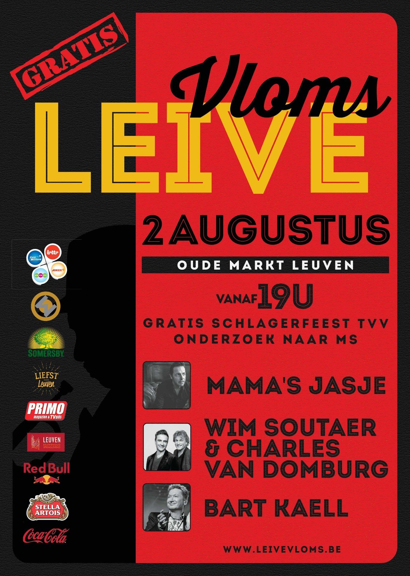 ‘Leive Vloms’ brengt op 2 augustus een eerbetoon aan Paul Severs. - Affiche Leive Vloms 2019