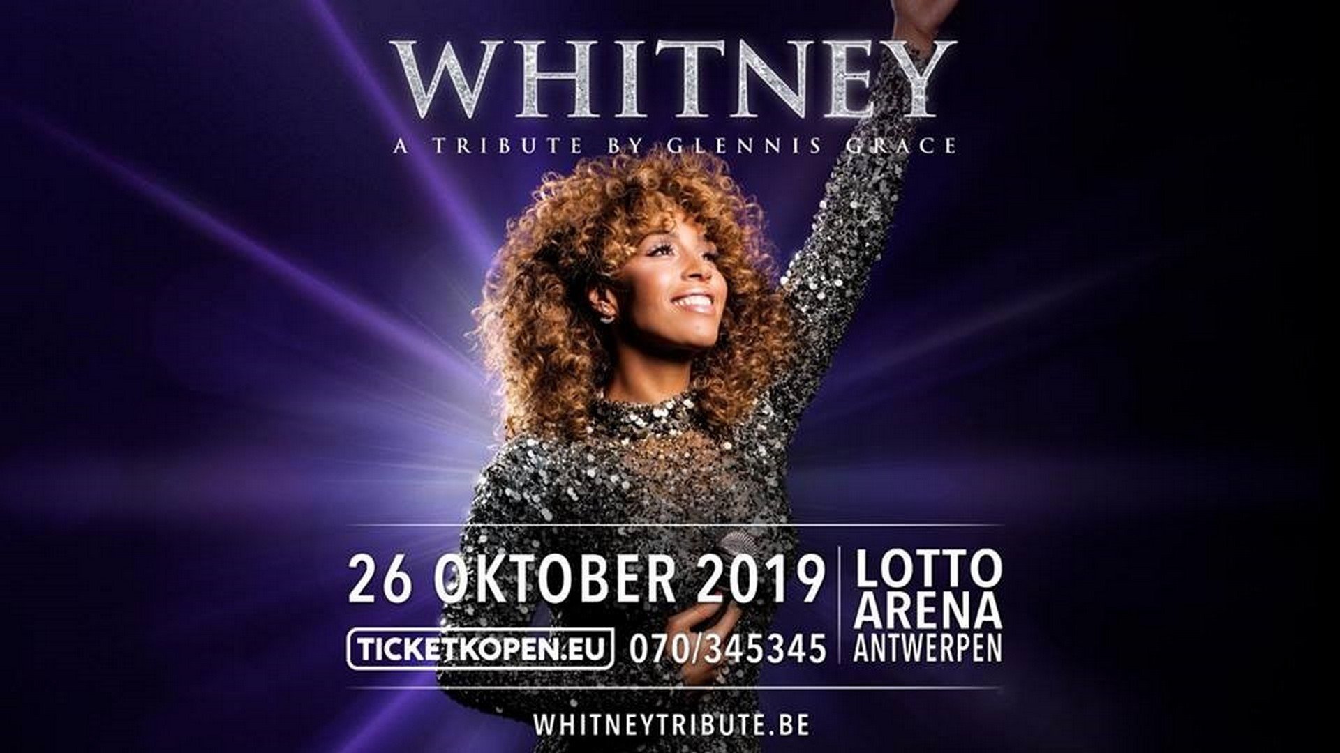 Antwerpse zanger Ivann 'special guest' op Whitney-tribute van Glennis Grace in de Lotto Arena - affiche a tribute by Glennis Grace