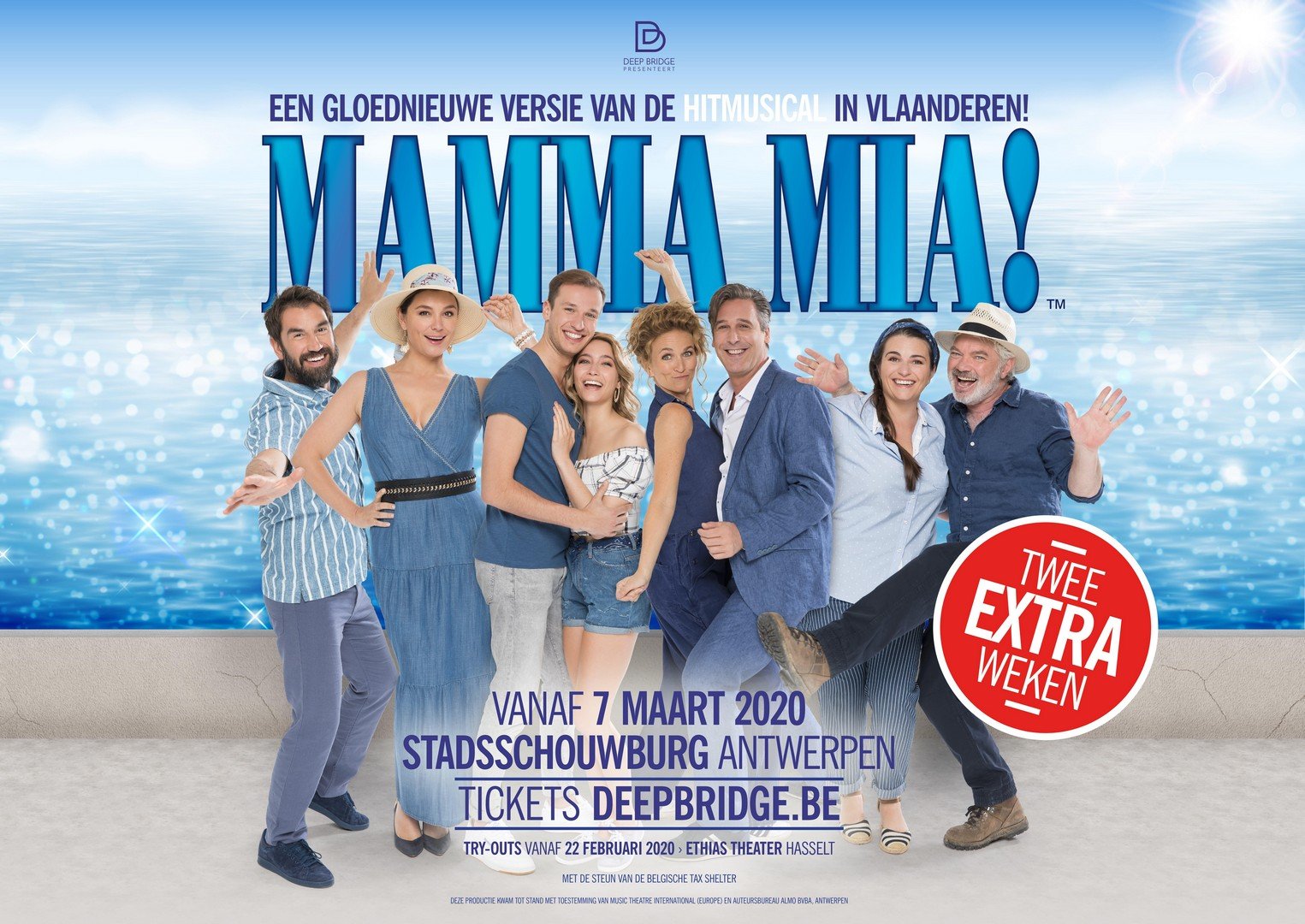 Wegens grote belangstelling wordt de hitmusical MAMMA MIA! nu al verlengd met 2 weken. - Mamma Mia