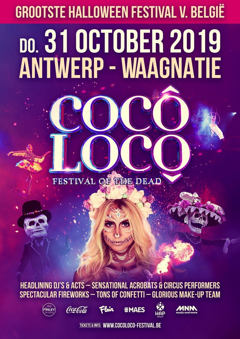 De laatste tickets voor het Halloweenfestival Cocô Locô zijn nu beschikbaar! - Affiche Coco Loco 2019