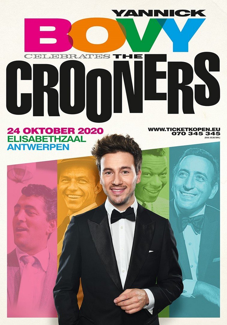 Yannick Bovy viert 'The Crooners' in Elisabethzaal Antwerpen - Affiche Yannick Bovy Crooners