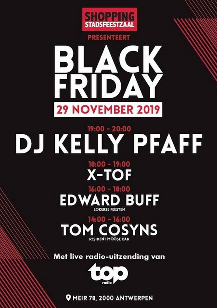 Antwerpse Stadsfeestzaal organiseert op Black Friday een gratis mini-festival - Affiche Black Friday 2019