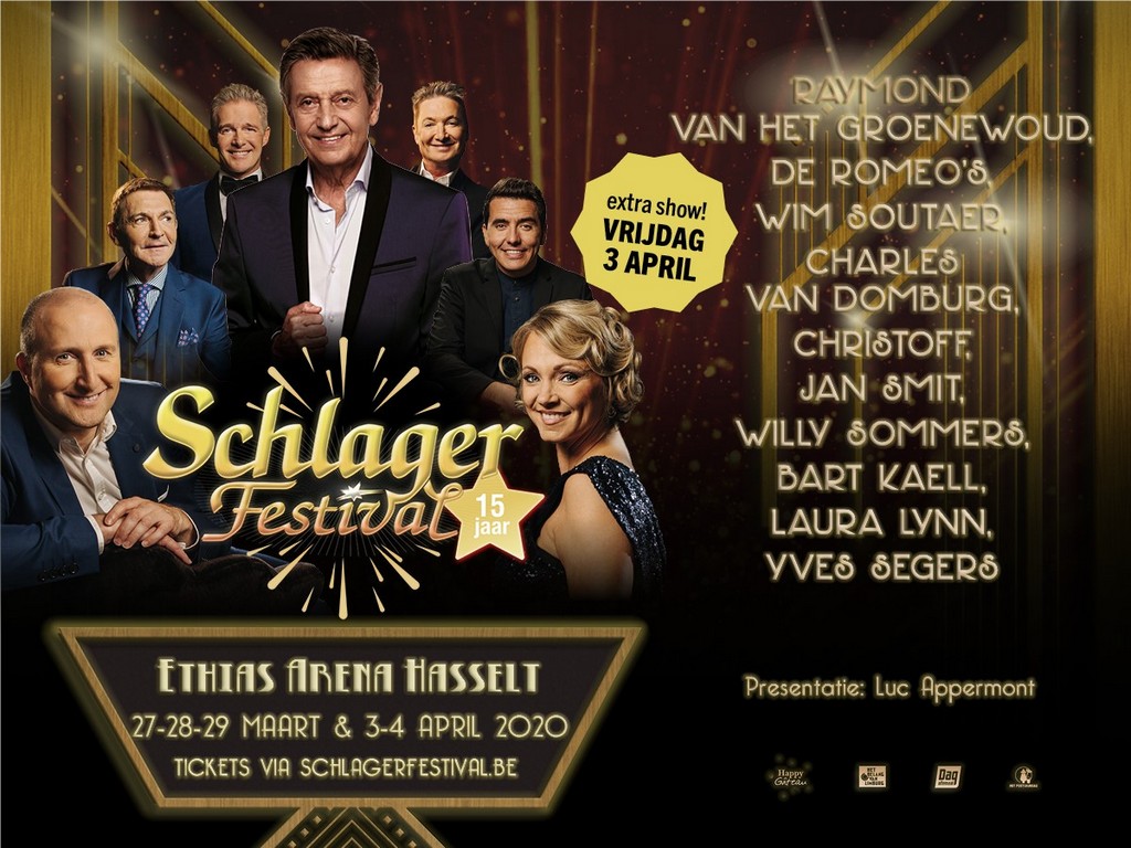 Het Schlagerfestival reikt voor het eerst sterren uit - Affiche 15 jaar Schlagerfestival 2020 groot