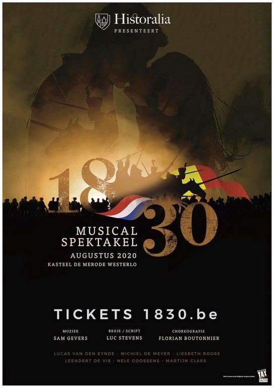 Musicalspektakel 1830 kijk op ontstaan Koninkrijk België - Affiche Musical 1830