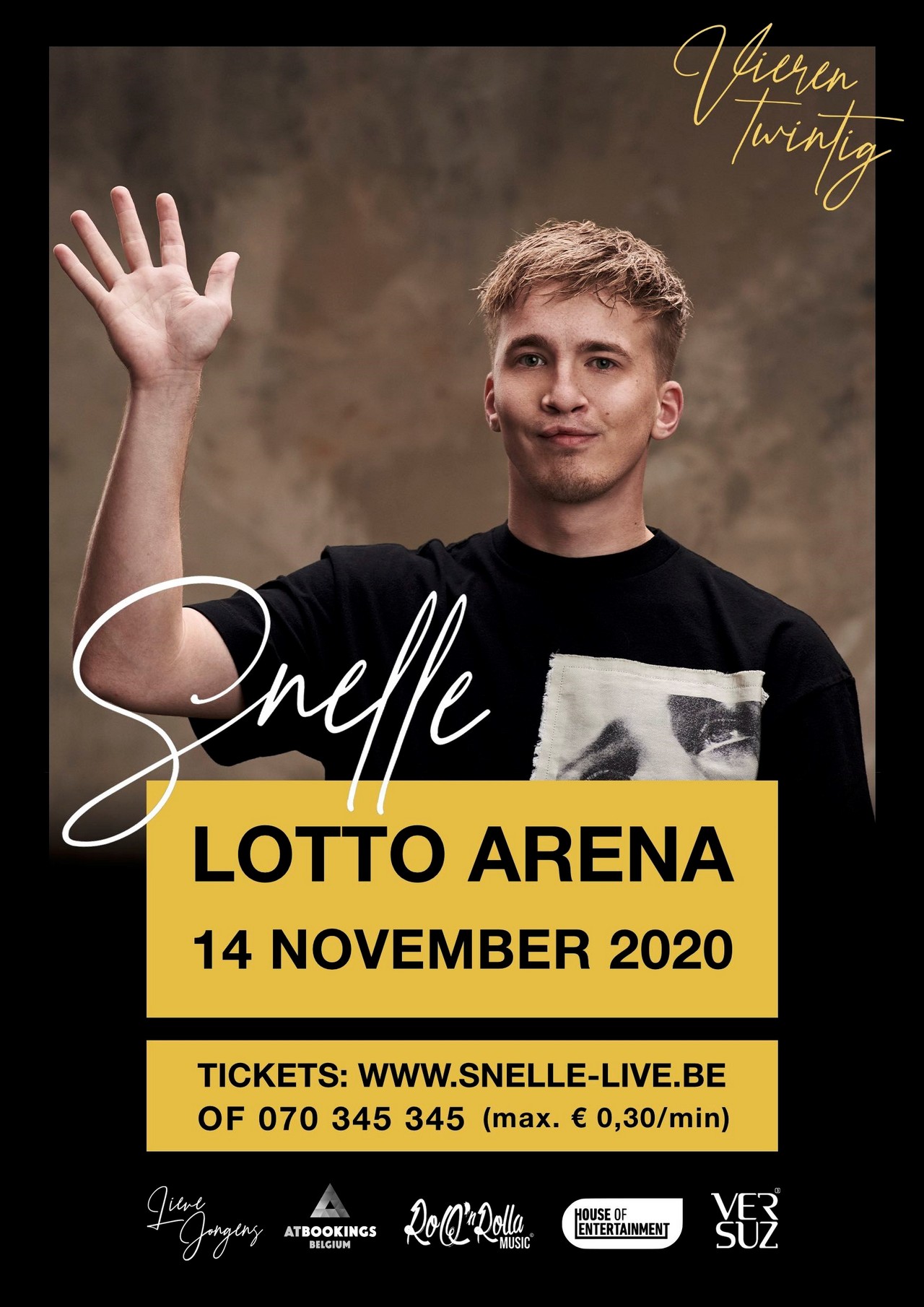 Razend populaire Snelle concerteert op 14 november in de Lotto Arena - Affiche Snelle Lotto Arena