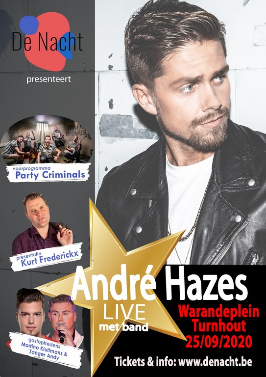 ‘De Nacht met André Hazes’ verhuist naar vrijdag 25 september 2020 - Affiche André Hazes Turnhout uitgesteld