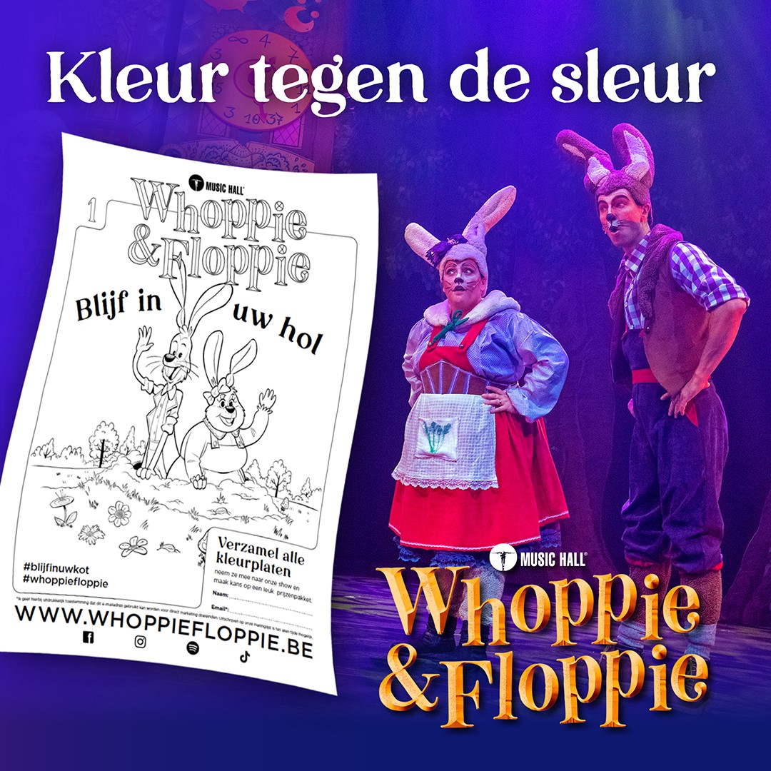 Whoppie en Floppie lanceren eigen kleurplaten én website! - Whoppie en Floppie 1