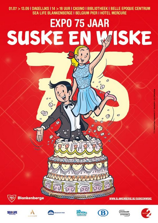 Suske en Wiske 75 jaar, feest in Blankenberge - Aankondiging Suske en Wiske expo 75j Blankenberge