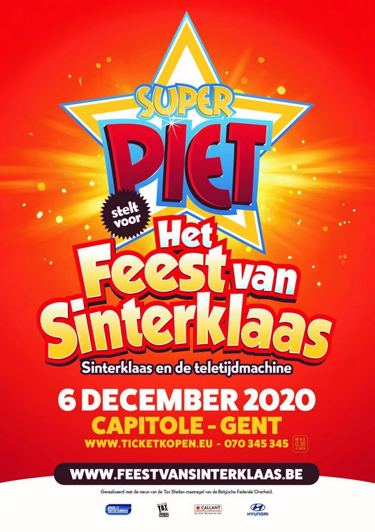 Capitole Gent viert op 6 december ‘Het Feest van Sinterklaas’. - Affiche het feest van Sinterklaas