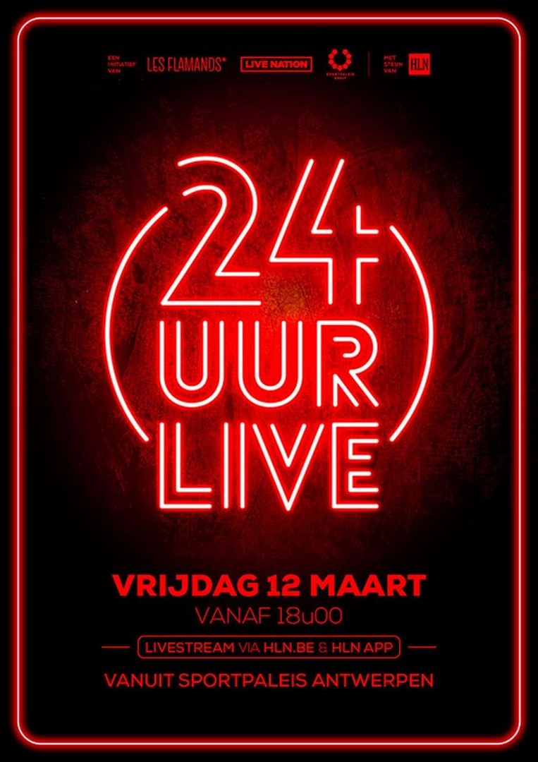 24 uur live muziek vanuit het Sportpaleis - Affiche 24 uur live