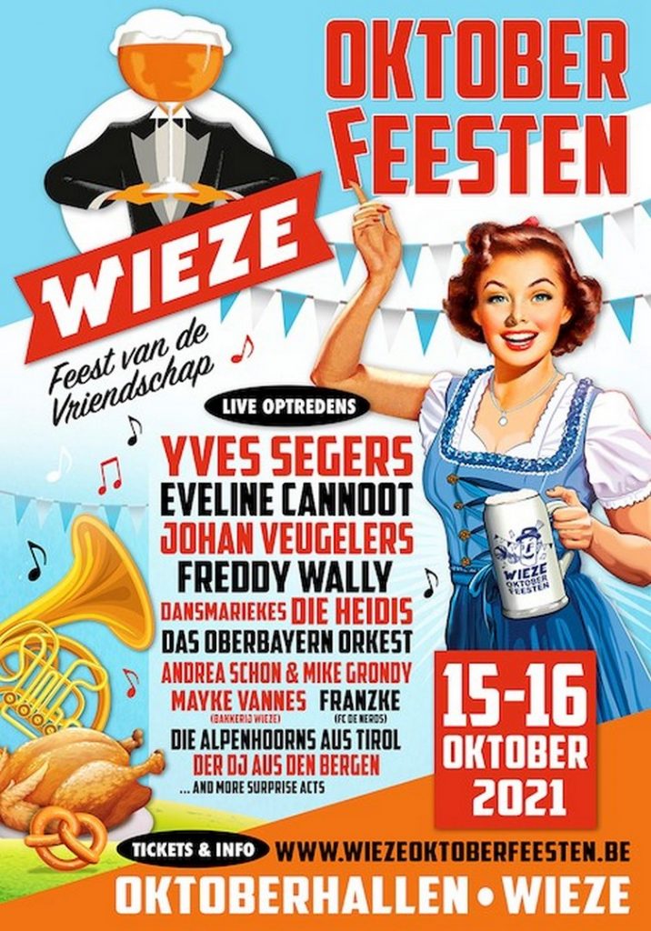 Oktoberfeesten Wieze komen terug - Affiche oktoberfeesten Wieze 2021