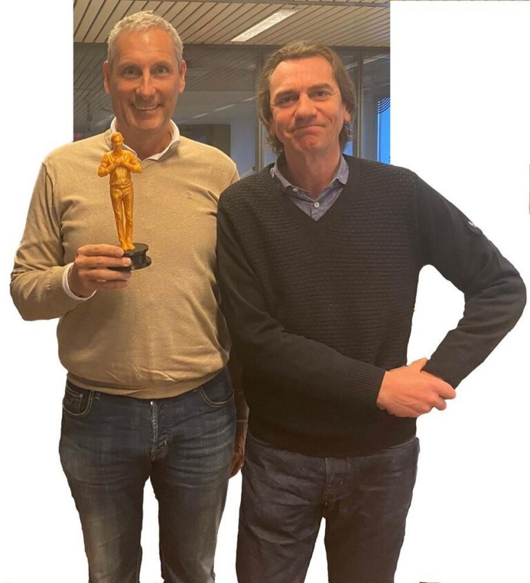 Gert Verhulst met Gouden Bertje Gabriëls