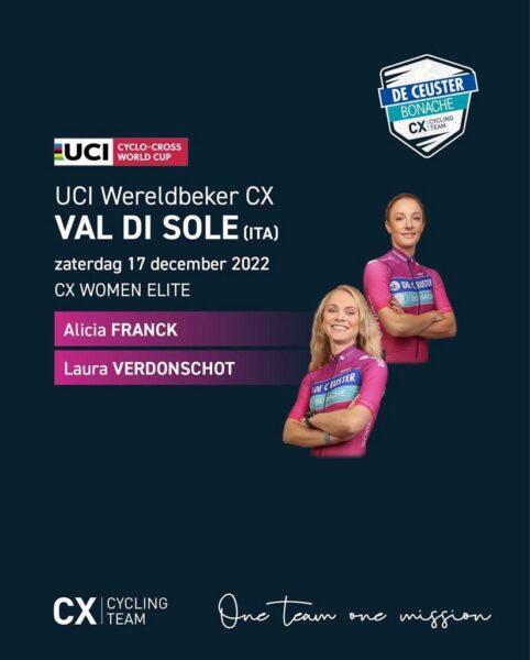 Alicia Franck en Laura Verdonschot Wereldebeker Val Di Sole