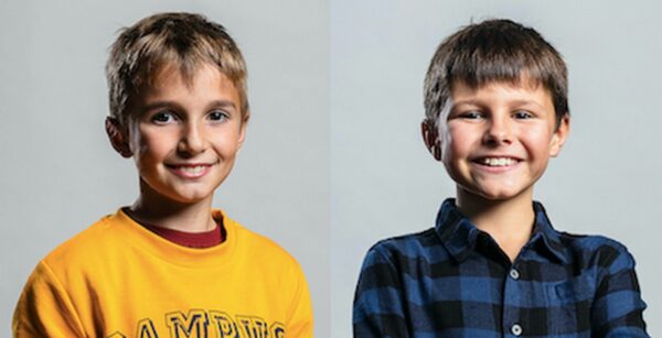 Viktor Kryeziu (10 jaar) en Mauro Degroote (12 jaar),