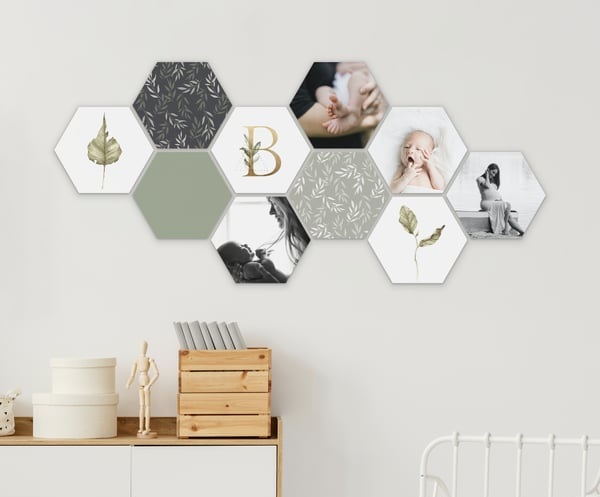 Creëer een unieke sfeer in huis met een hexagon fotocollage