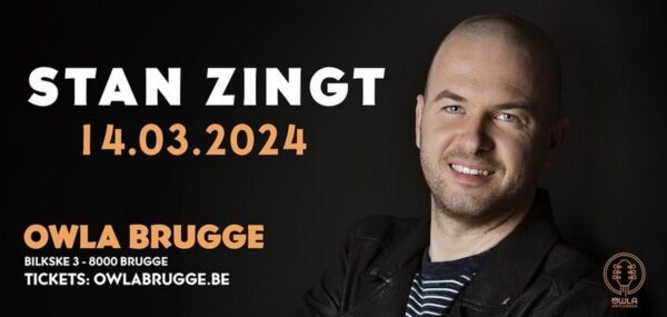 Aankondiging Stan Zingt concert Brugge 2024