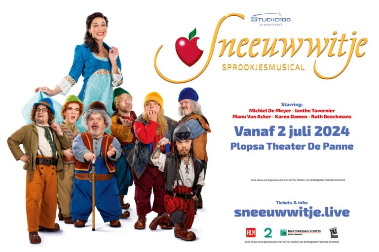 Aankondiging Sneeuwwitje Plopsatheater